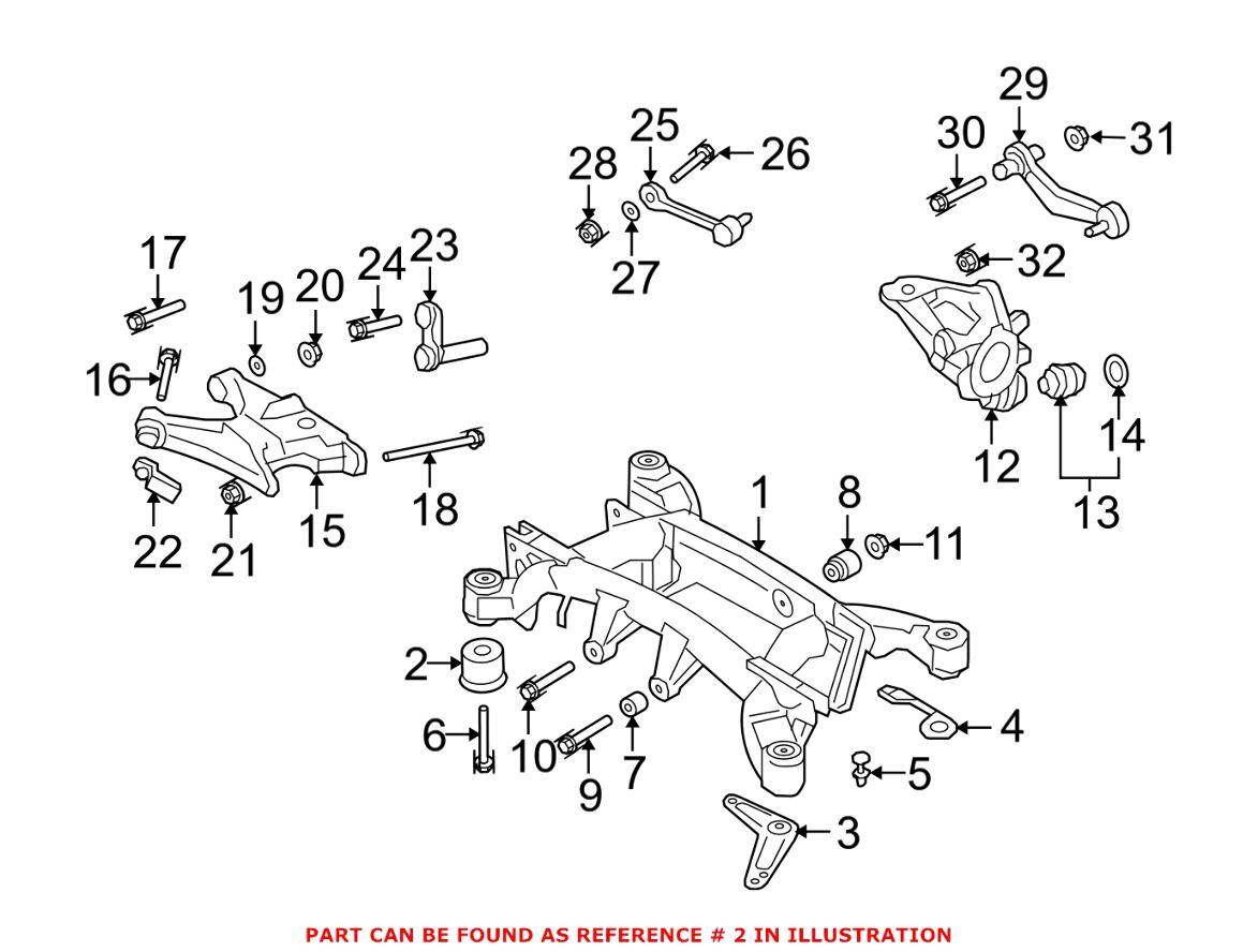 BMW Subframe Bushing - Rear 33316784940